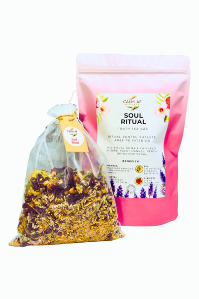 Calm AF Rituals Ceai de Baie "Soul Ritual" – Mix de Plante, Uleiuri Esentiale...