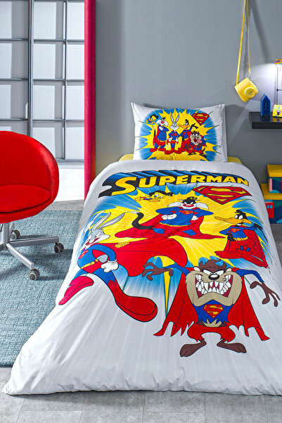 Özdilek Looney Tunes Superman Jednokrevetno Licencirani dečiji Set posteljine