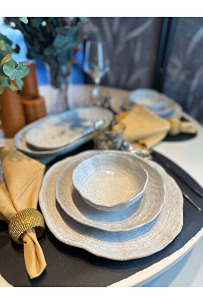 Kütahya Porselen Mezolit Servis Tabağı 6 parça