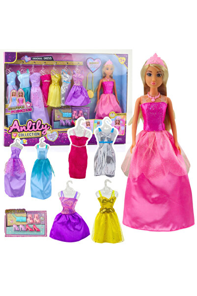 Bebelul Anlily - Модна кукла със 17 части: Рокли, обувки и чанти