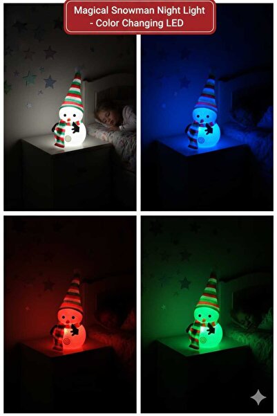 LEVA Red Lighted Snowman Christmas Ornament 15 Cm, Decorative and Stylish Design