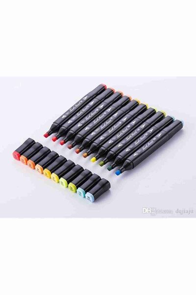 Touch Çift Taraflı Uçlu Marker Keçeli Kalem Seti 24'lü Çantalı Markör