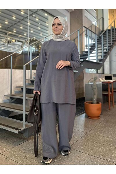 Berika YILDIRIM KISA CUPRA TUNİK GRİ