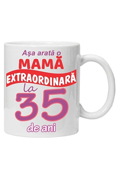 CRD PRINT Personalized mug 'This is what an extraordinary mom looks like - 35 years' - 330 ml