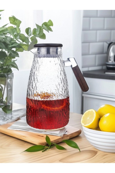 DESİGN Premium Akasya Ağaç Parçalı 1900 ML Sürahi