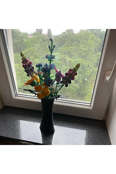 3DPROGA 3D Baskı Modern Desenli Dekoratif Vazo sert plastik 20 cm