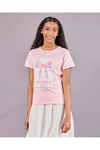 REDTAG Senior Girls Pink Printed T-Shirt