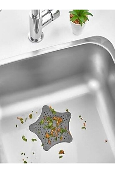 Saint Belisama Concept Starfish Sink Strainer, Sink Stopper, Silicone Strainer Black 2 Pieces