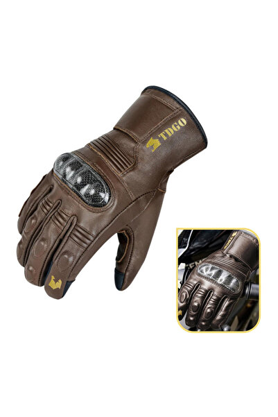 Techsuit Men's Motorcycle Gloves Techsuit, Size M, Brown