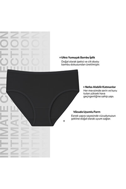 LOVE RAİN FASHİON Loverain Women's Bamboo Panties – Soft, Breathable, Skin-Friendly 3-Pack