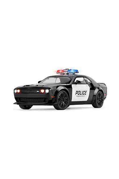DrKala Digital Kala Metal Police Car - Dodge Challenger, Sounds & Lights, Opening Doors/Hood/Trunk