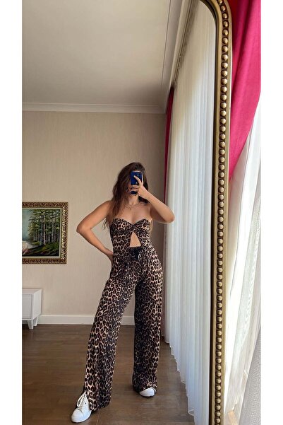 handebatmazbutik Straplez leopar takım