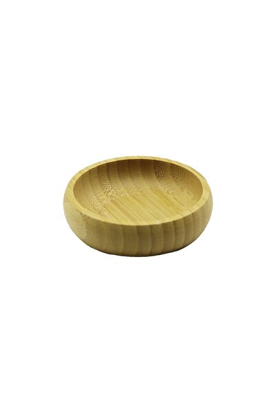 Go İthalat Single - Mini=8.5Cm Wooden Bamboo Snack Bowl - Turkish Delight Bowl (5273)