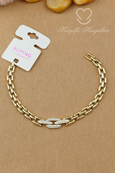 Keyifli Hayaller Xuping Vip Bileklik - Xuping Kare Halka Zincir Model Zirkon ...