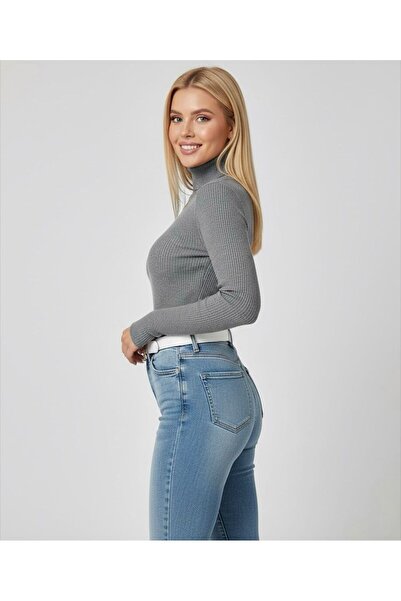 hashtag High-Necked Long Sleeve Women's Bodysuit Sweater Set of 3 - Red Main Colors