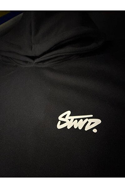 PURE EFFECT Hanorac unisex STW Emboss Rubber Logo cu imprimeu 3 Thread Ş cu c...