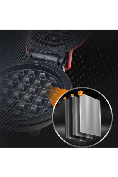 DrKala Mini Waffle Maker 800W DigikalaX — compact, fast, non-stick, vibrant red