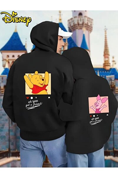 Oceanwear Unisex Fermuarlı Winnie The Pooh Baskılı 2’li Sweatshirt