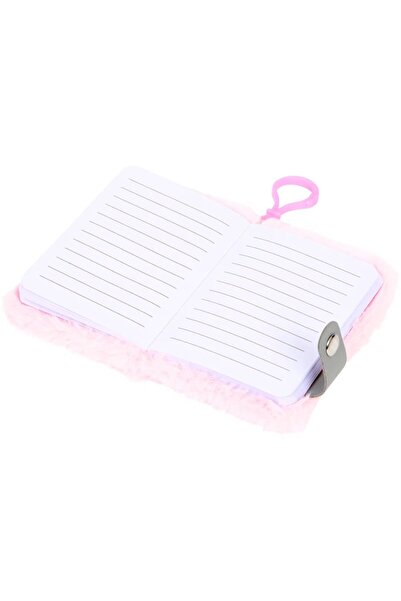 OEM Fluffy notebook, key chain type, Cloud and Rainbow, mini, pink, 60 sheets 11x8 cm