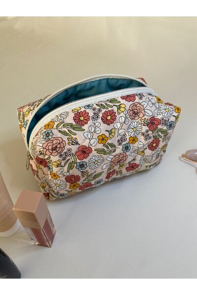 TALL WAY Spring Flower Toiletry Bag- Large Size