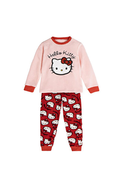 Hello Kitty Coral fleece 2-piece long sleeve pajamas