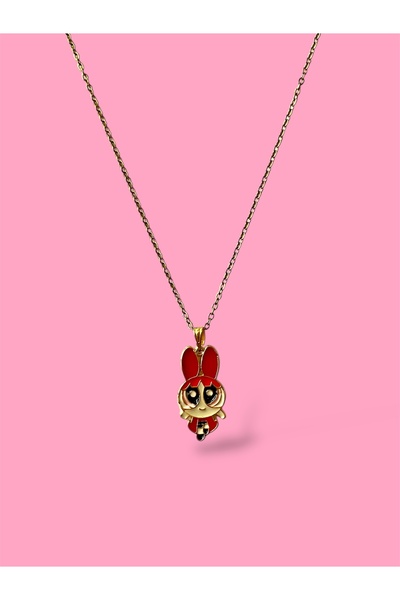 FALAVİ Powerpuff Girls Blossom Steel Necklace