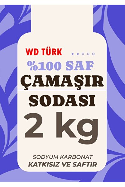WD Türk Çamaşır Sodası Sodyum Karbonat 2 kg Deterjan Karkısı Kireç Önleyici