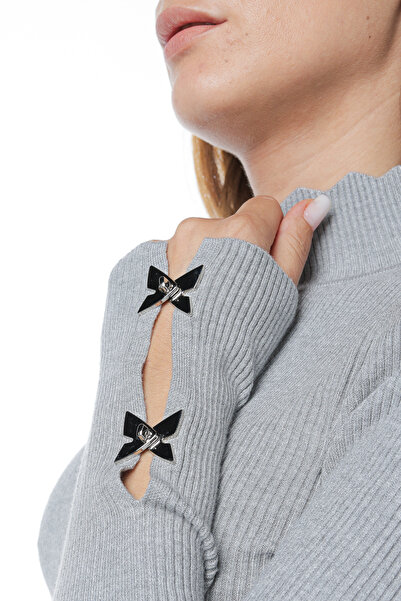 Jolenttine Turtleneck with cashmere and wool blend, grey