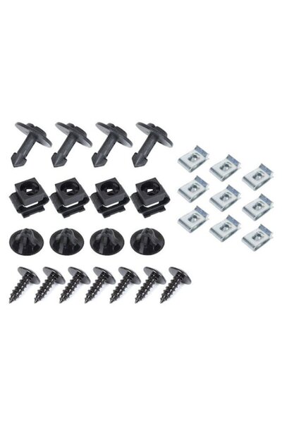 Autowag Set de 28 de cleme pentru fixarea capacului motorului -