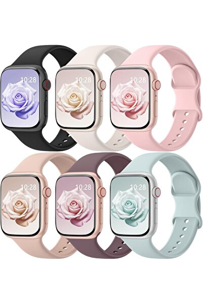Generic HEARTBOOM 6‑Piece Sport Bands for Women & Men Compatible with Apple Watch