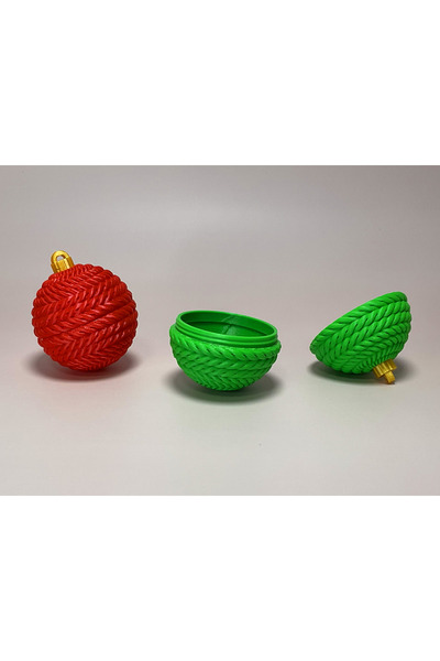 genomera Set de 3 ornamente surpriză pentru Crăciun (Roșu, Verde, Alb)