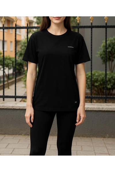 ZENGEZUR MALL Sptrns Six Leggings and Top Single Jersey Set Black (231052) (Size: Standard)