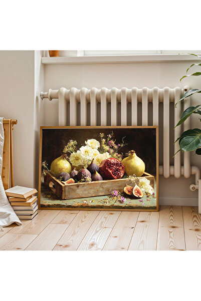 Dekorsiahome Tek Parça Ahşap Çerçeveli Oturma Odası Salon Mutfak Tablosu TK2471