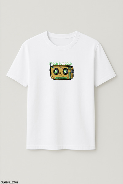 CALKARCOLLECTION Unisex Oversized Old but Gold Radio T-Shirt