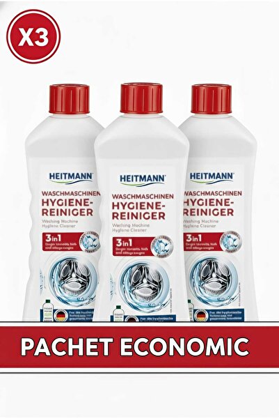 HEITMANN Pachet X3 Solutie 3in1 de curatare, decalcifiere si igienizare masin...