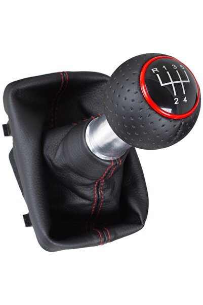 Autowag Manetă schimbător de viteze cu manșon, Audi A3 I 8L, negru cu cusătur...