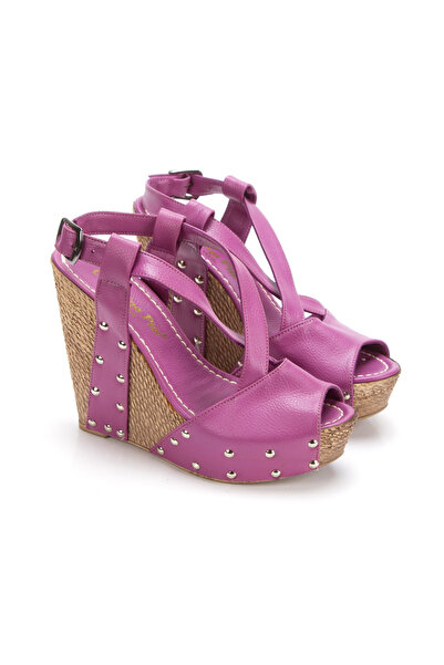 DARUGA Women's Open Back High Wedge Heeled Evening Dress Shoes