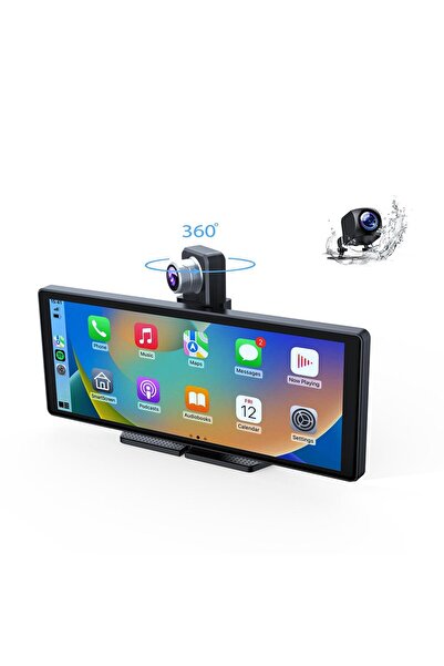 Çeşithane 10.26” 4K CarPlay & Android Auto Araç DVR – 2160P Ultra HD, 360° Dö...