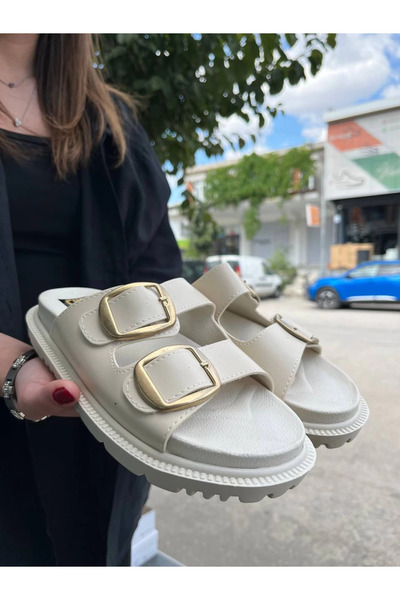 ZENGEZUR MALL Sptrns Kbtx-1 Kuback Beige Daily Women's Slippers (230111) (Size: 40)