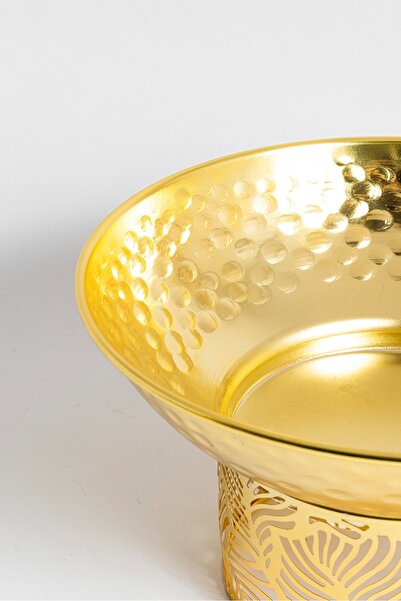 Bin Shihon Dates, glass, and rectangular golden tray