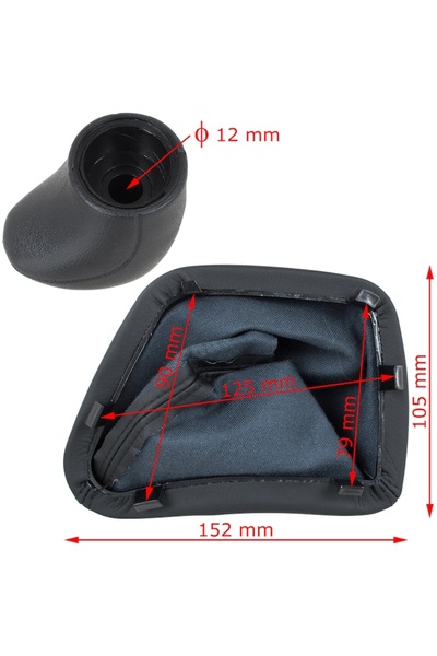 Autowag Gear shift lever + bellows with frame, Mercedes Sprinter II 906 (2006-2013), black