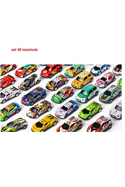 ENP Set 40 modele mini mașinuțe metal die-cast colecție copii 3+ ani, jucării auto pentru cadou