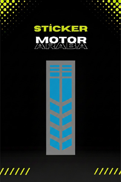 Banxtre شريط مصد زخرفي أزرق اللون للسيارة والمحرك مقاس 27 سم × 7 سم (قطعة واحدة)