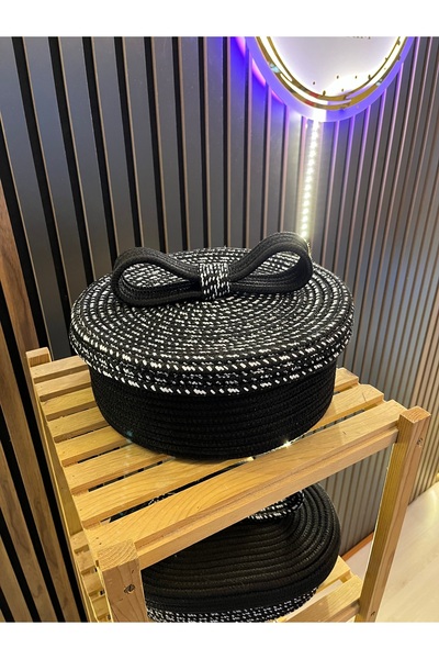 Ahs Tasarım Coș organizator pentru cadouri cu capac cu fundă tematică de Anul...