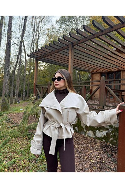 Butik DERİ KISA TRENÇKOT