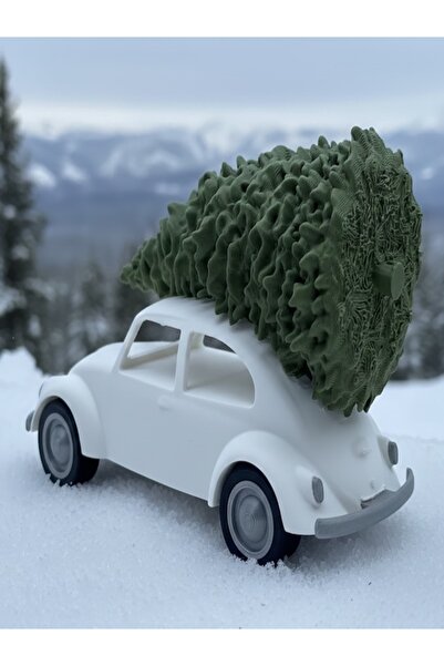 Generic 3D Baskı Mini Vosvos & Yılbaşı Ağacı – Dekoratif Figür – 11 cm - Renk Seçenekleri