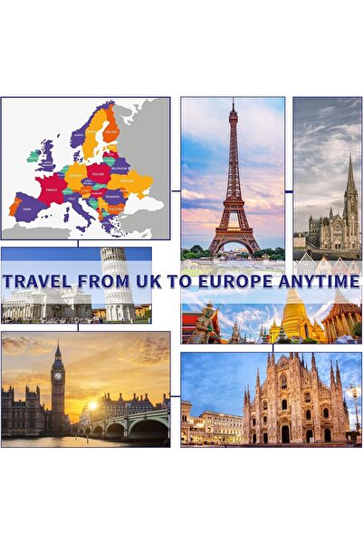 NALACAL 2 Pack UK to European Plug Adapter (Type C/E/F) - Travel Adapter