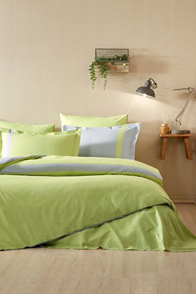 Özdilek Boja pruga Jednokrevetno Set posteljine zelena