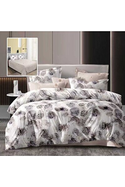 NufJoy Policotton 4-piece Double Bed Linen Set 230x250/200x230/50x70 Beige Blossom