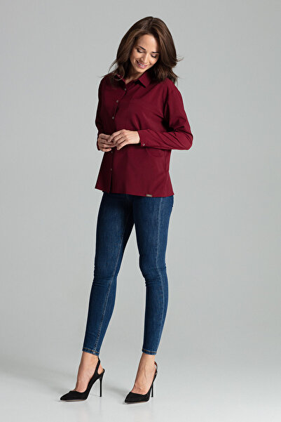 Figl Shirt L059 Burgundy S